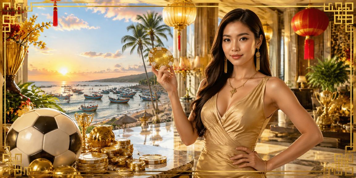 Người dùng xem bóng đá và đặt cược trực tuyến trên bãi biển Mũi Né dưới nắng chiều
