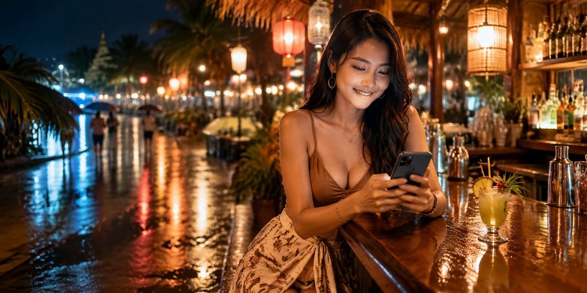 Cảnh đêm tại khu casino và chợ đêm Phú Quốc trải nghiệm di động